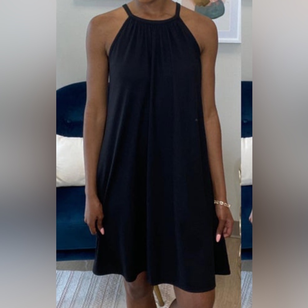 Black Halter Top Dress